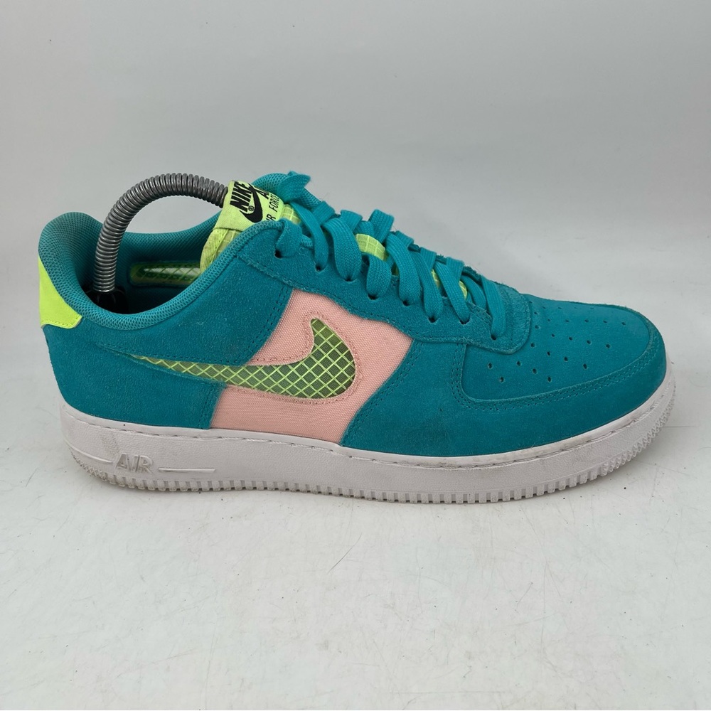 Nike Men’s Air Force 1 Low LV8-SZ 8.5-Oracle Aqua Ghost Green Sneakers Shoes